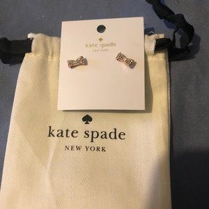 Elegant Kate Spade Rosegold Bow Earrings